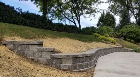 retaining wall installation WB Landscape Services